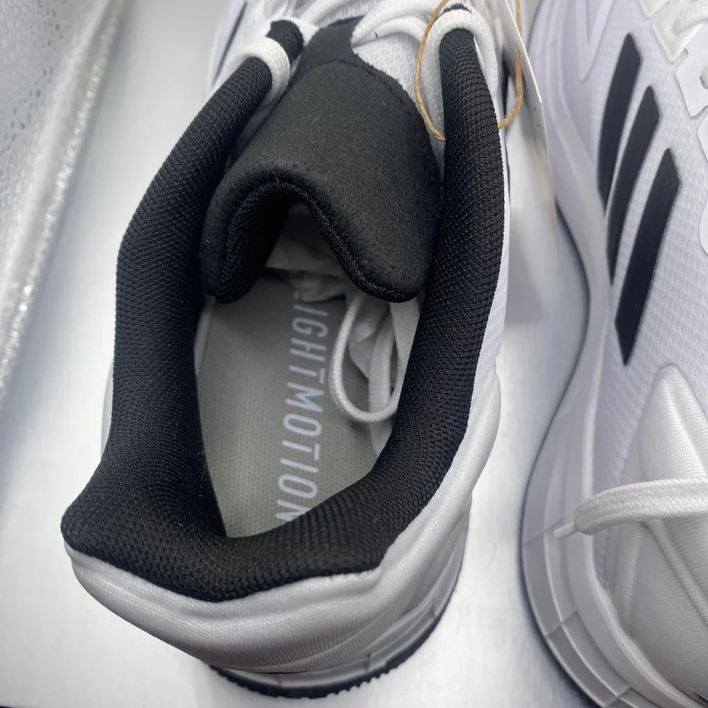 NEW Adidas Duramo 10 Mens Running Shoes White Black Size 7 US - Picture 8 of 9